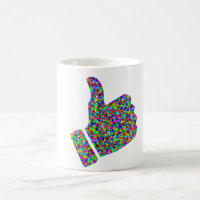 Personalizado Colorful Prisma Thumbup Coffee Mug