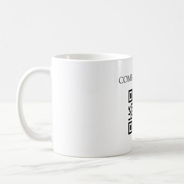 Taza De Café Personalizado con código QR, bloqueo de código QR  (Izquierda)