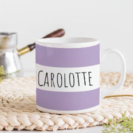 Taza De Café Personalizado con nombre custom lila