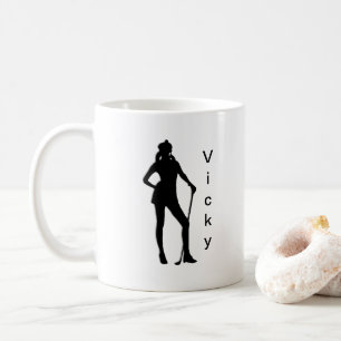 Taza De Café Personalizado con Nombre Golf Femenino Deporte