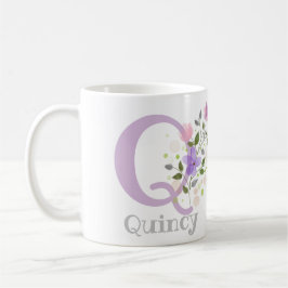 Taza De Café Personalizado con nombre y primera inicial.