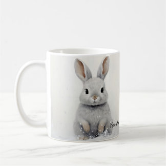 Taza De Café Personalizado Conejo de Invierno Mascota Amor Esté