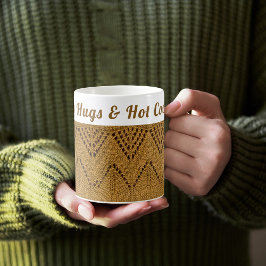 Taza De Café Personalizado Cosy Knit Winter | Abrazos y cacao c