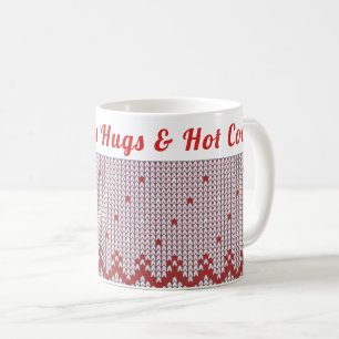 Taza De Café Personalizado Cosy Winter Abrazos y cacao calien