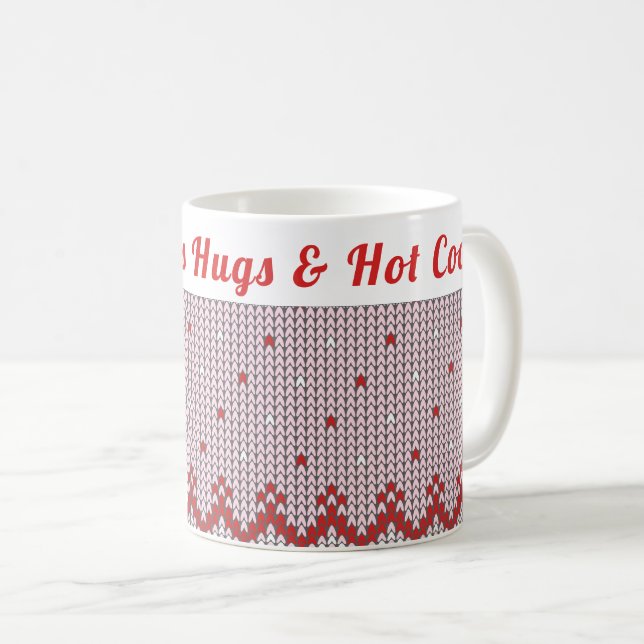 Taza De Café Personalizado Cosy Winter | Abrazos y cacao calien (Anverso derecho)