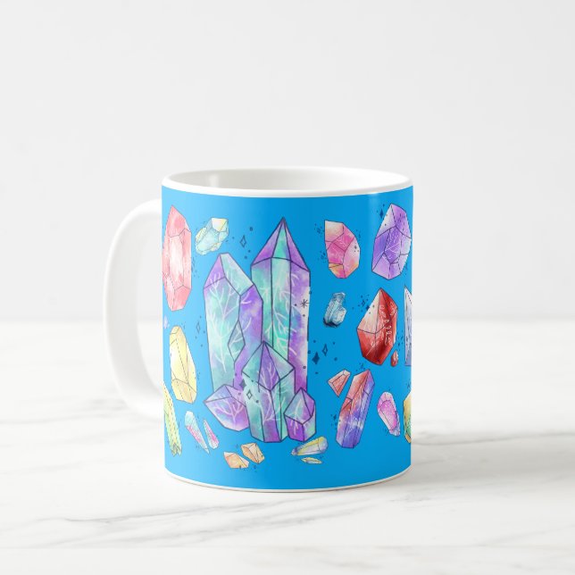 Taza De Café Personalizado Crystal Gemstone Coffee Mug completo (Anverso izquierdo)