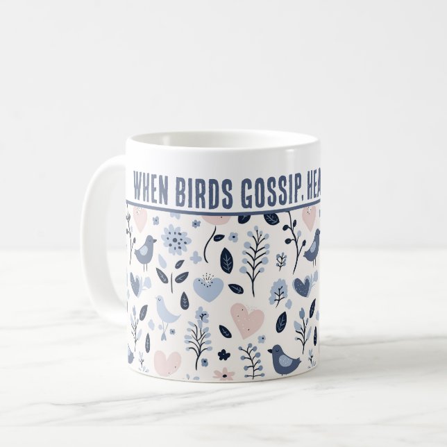 Taza De Café Personalizado "Cuando las aves rompen, el corazón  (Anverso izquierdo)