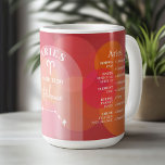 Taza De Café Personalizado Cumpleaños Zodiac Aries - Foto Diseñ<br><div class="desc">Personalice esta taza de café con una fecha de nacimiento, nombre y foto. Un diseño de tazas de cumpleaños personalizado con el signo zodiaco - Aries - más rasgos de personalidad, información y constelación. Una combinación de colores intenso y enérgico rojo y naranja - asociada a Aries es el diseño...</div>
