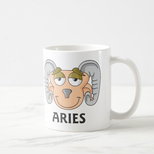 Taza De Café Personalizado Cute Aries Ram (Derecha)