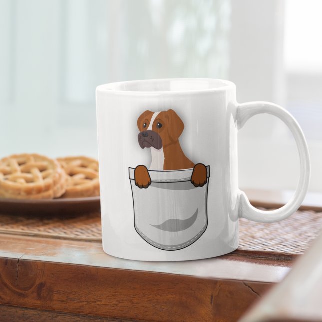 Taza De Café Personalizado Cute Boxer para el entrenador de per (Subido por el creador)