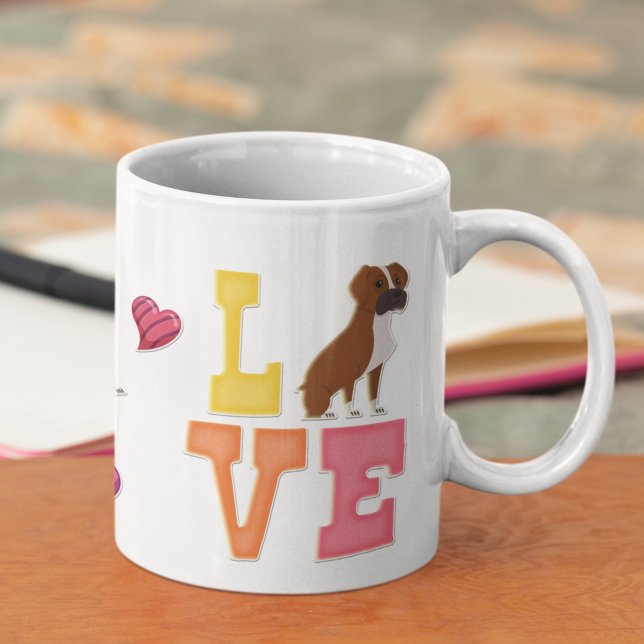 Taza De Café Personalizado Cute El día de San Valentín Boxer Lo (Subido por el creador)