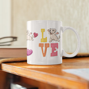 Taza De Café Personalizado Cute El día de San Valentín Perro Ma