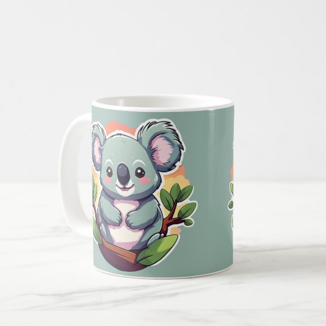 Taza De Café Personalizado Cute Koala (Anverso izquierdo)