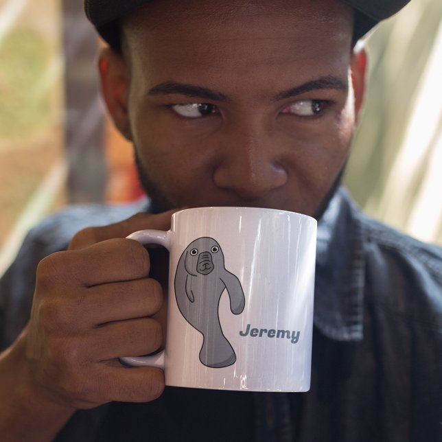 Taza De Café Personalizado Cute Manatee Personalizado (Subido por el creador)