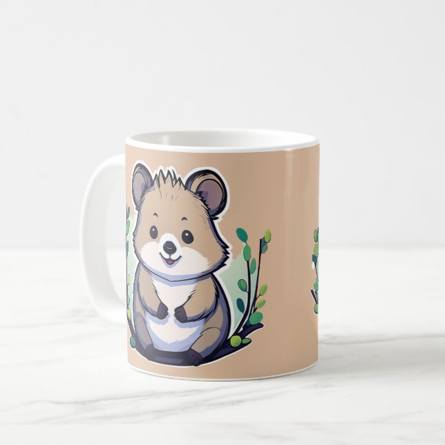 Taza De Café Personalizado Cute Quokka (Anverso izquierdo)