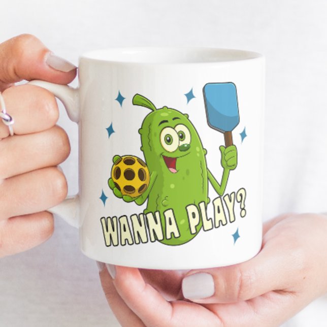 Taza De Café Personalizado Cutto Pickle Wanna Play Name Pickleb (Subido por el creador)