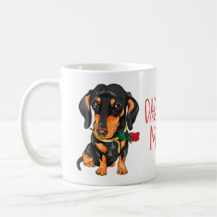 Taza De Café Personalizado Dachshund de regalo de mamá de cach