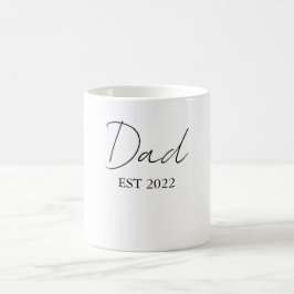 Taza De Café Personalizado Dad EST. 20XX Café Mug - Grasa Perso