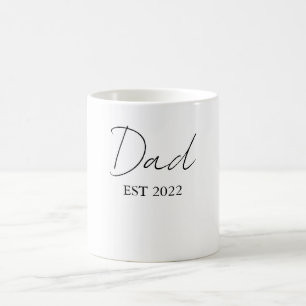 Taza De Café Personalizado Dad EST. 20XX Café Mug - Grasa Perso