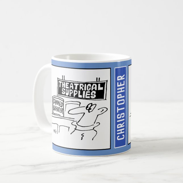 Taza De Café Personalizado de Actor y Suministros Teatrales. (Anverso izquierdo)