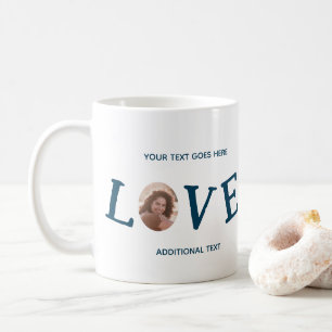 Taza De Café Personalizado de amor azul