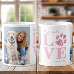 Taza De Café Personalizado de amor y perro Mascota foto El día<br><div class="desc">Presentamos el tazón de café de Love with Paw Print - la adición perfecta a la colección de cualquier amante de los perros. Este moderno y elegante bar presenta un diseño atrevido que atrae la atención. Con acentos rosa moda y adorables huellas de pata, esta taza es linda y funcional...</div>