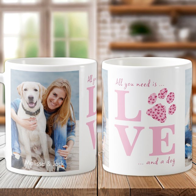 Taza De Café Personalizado de amor y perro Mascota foto El día  (Subido por el creador)