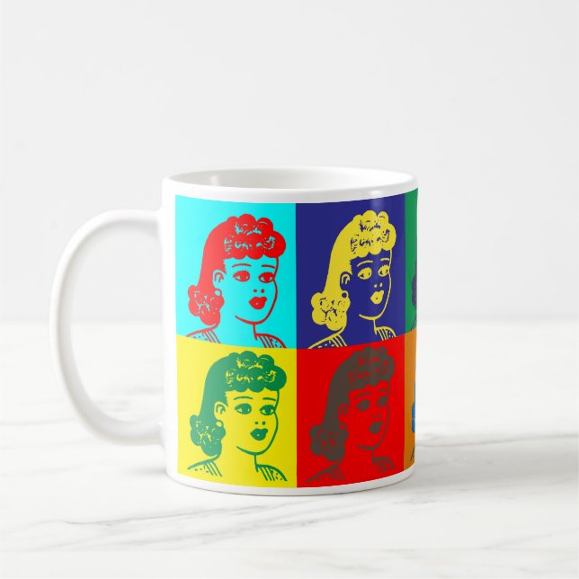 Taza De Café Personalizado de arte pop retro (Izquierda)