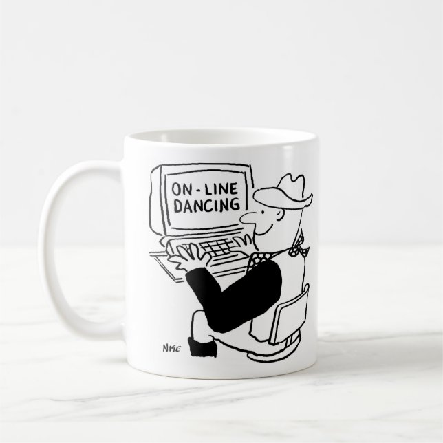 Taza De Café Personalizado de baile de línea de país y oeste (Izquierda)