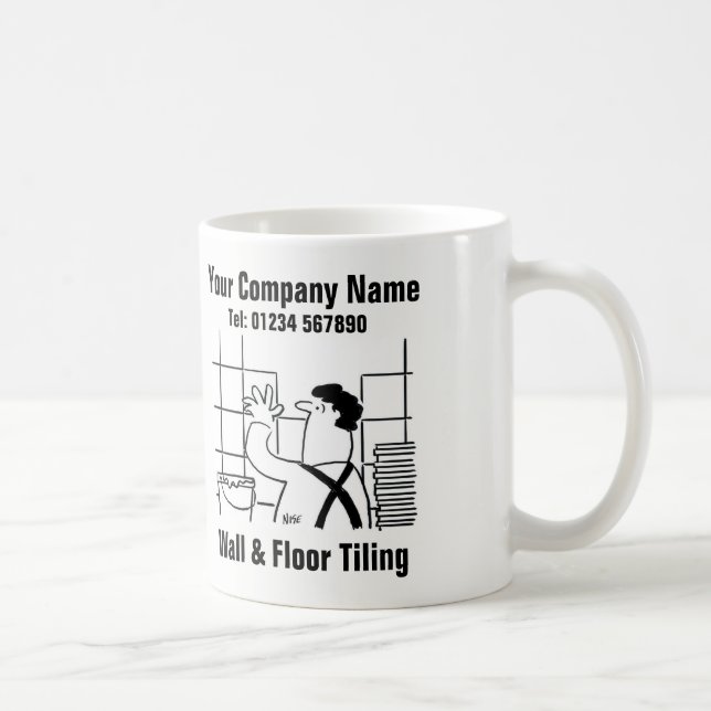 Taza De Café Personalizado de baldosas de pared y suelo (Derecha)