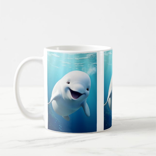 Taza De Café Personalizado de ballenas Beluga Océano Ártico ver (Izquierda)