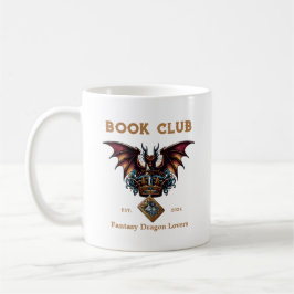 Taza De Café Personalizado de "Book Club Dragon" para los amant
