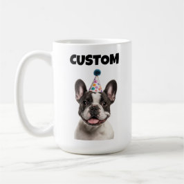 Taza De Café Personalizado de Bulldog francés lindo Cumpleaños