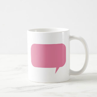 Taza De Café Personalizado de burbuja de habla rosa diciendo re
