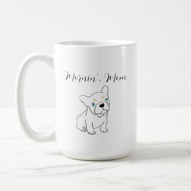 Taza De Café Personalizado de Cachorros de Bulldog francés (Izquierda)