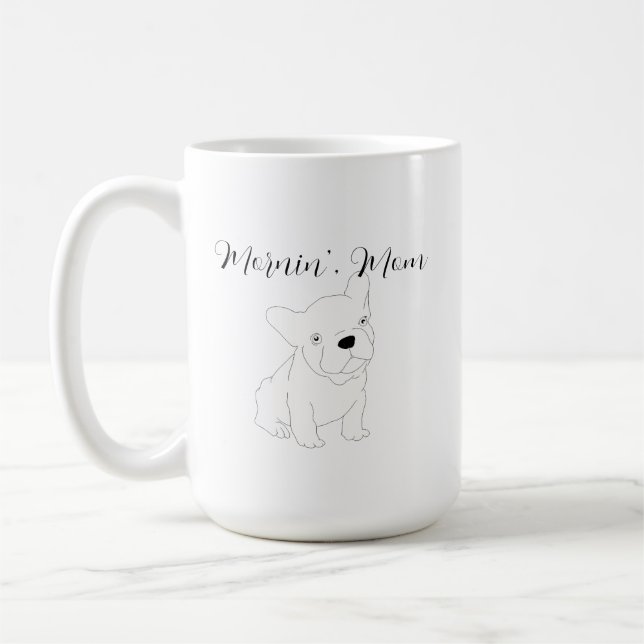 Taza De Café Personalizado de Cachorros de Bulldog francés (Izquierda)
