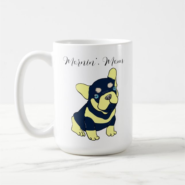Taza De Café Personalizado de Cachorros de Bulldog francés (Izquierda)