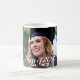 Taza De Café Personalizado de caligrafía moderna Foto Graduació