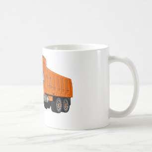 Taza De Café Personalizado de camión de volcado naranja