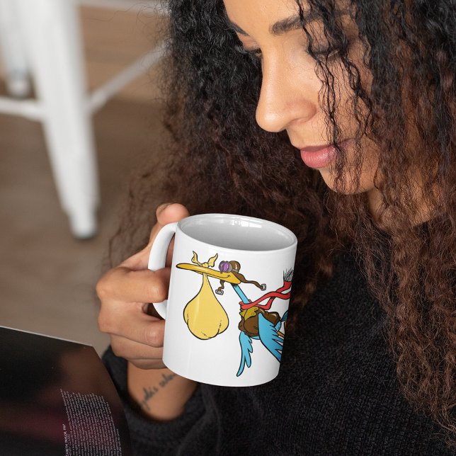 Taza De Café Personalizado de cigüeñas voladoras con gafas y pa (Subido por el creador)