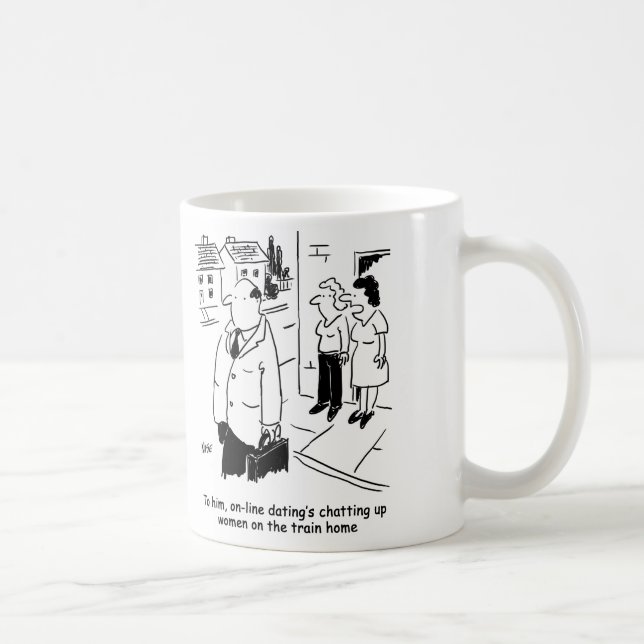Taza De Café Personalizado de citas en línea (Derecha)