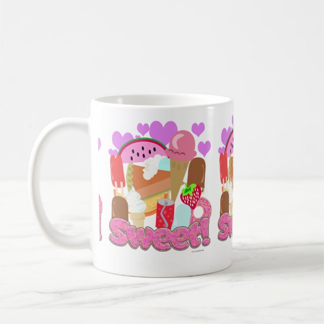 Taza De Café Personalizado de comida dulce y divertido (Izquierda)