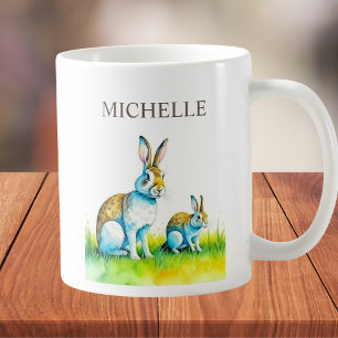 Taza De Café Personalizado de Conejo Conejo Conejo Conejo Moder