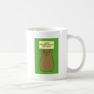 Taza De Café Personalizado de cumpleaños de Groundhog Day
