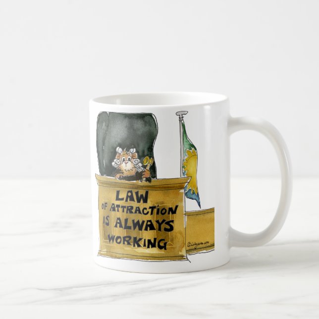 Taza De Café Personalizado de Derecho de Atracción Juez Mug (Derecha)
