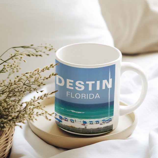Taza De Café Personalizado de Destin Florida Beach (Subido por el creador)