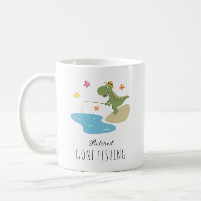 Taza De Café Personalizado de dinosaurios jubilado (Izquierda)