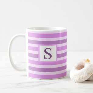 Taza De Café Personalizado de diseño con bandas rosadas de cort