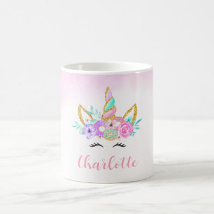 Taza De Café Personalizado de donut y Unicornio