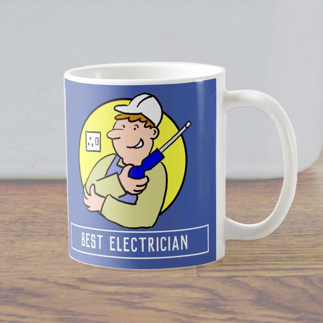 Taza De Café Personalizado de Electricismo con su elección de n (Subido por el creador)